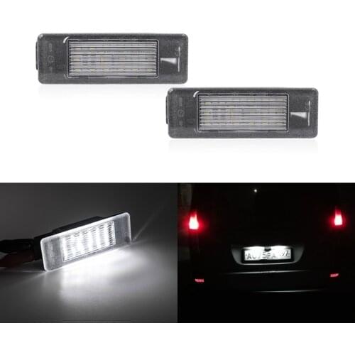 For Benz Sprinter 906 / Viano W639 / Vito W639 CAN-bus Error Free 2PCs Rear Led Number License Plate Light Replacement Lamps