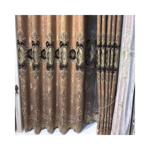 European style living room curtain atmosphere balcony embroidery curtain window screen finished products customized