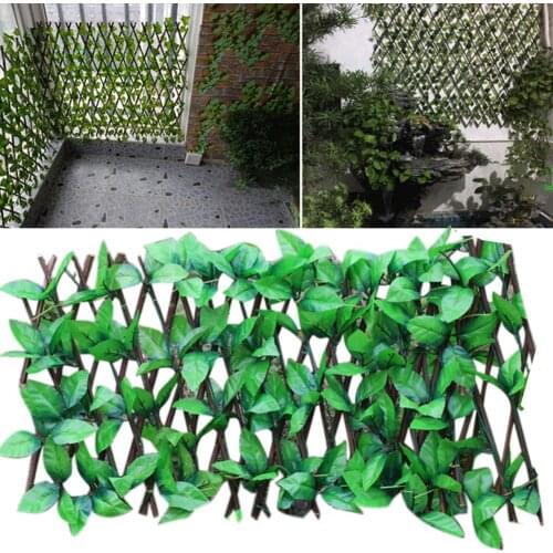 Artificial Hedge Leaf Fence Garden Patio Yard Screen Party Decoration Photo Props Home Restaurant Ornaments Green Expandable