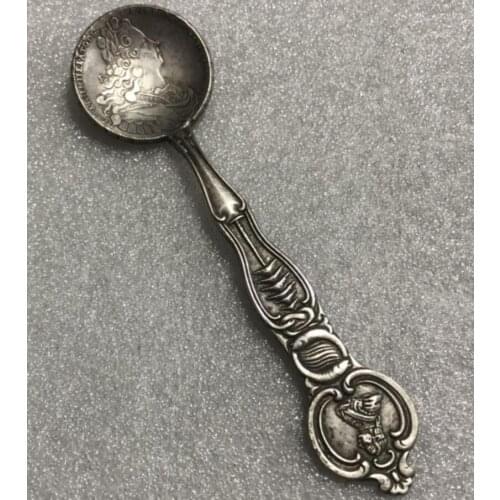 China White copper archaize spoon small crafts statue B