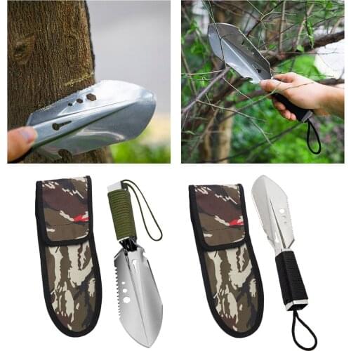 Multipurpose Shovel Spade Sawtooth Digging Trowel Knife Garden Bonsai Tool