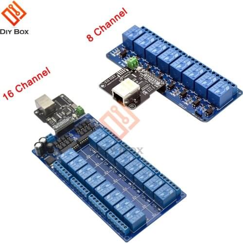 Ethernet Control Module Lan Wan Network Web Server RJ45 Port 8 / 16 Channel Relay Is Ethernet Controller Board RJ45 Interface