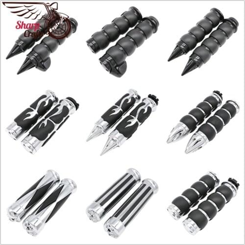 Motorcycle 1" Handlebars Hand Grips For Kawasaki Nomad Drifter Vaquero Voyager Vulcan VN 400 800 900 1500 1600 1700 2000 Classic