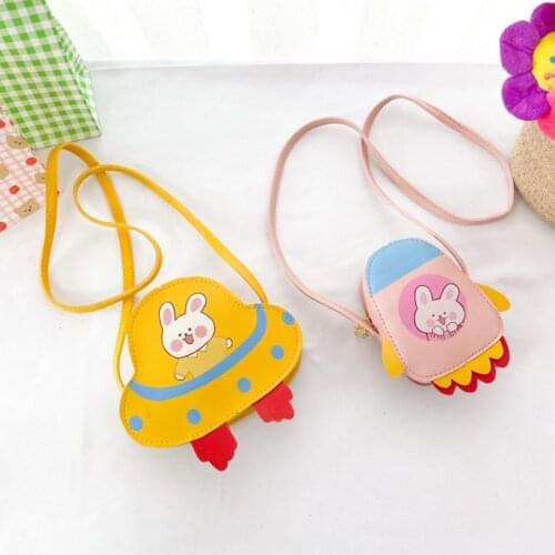Cartoon Bunny Children Coin Purse PU Leather Baby Girls Mini Shoulder Crossbody Bags Kids Gift Cute Boys Small Wallet Handbags