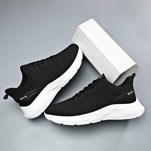 Mesh shoes mens breathable fly woven comfortable sports and leisure running shoes 2021 new mens shoes spring