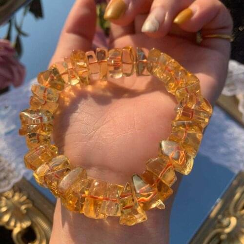 Genuine Brazi Natural Yellow Citrine Quartz Crystal 10mm Clear Faceted Beads Bracelet Gemstone Wealthy Stone AAAAA
