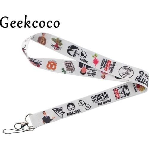 The office movie New arrive hot phone Lanyard Neck Strap with clip For keychain ID Card Holder key Chain for party gifts J0485