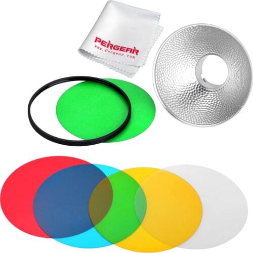 Godox AD-M Standard Reflector Beauty Dish with 5 Color Filters Soft Diffuser for Godox AD200 AD180 AD360 AD360II Camera Flashes