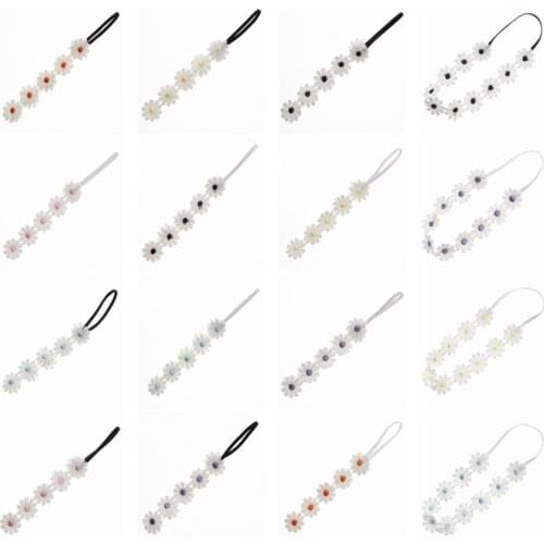 10pcs/lot Solid Color Little Daisy Baby Girls Headband Newborn Infant Flower Hairband Kids Clothing Accessories Party Decoration