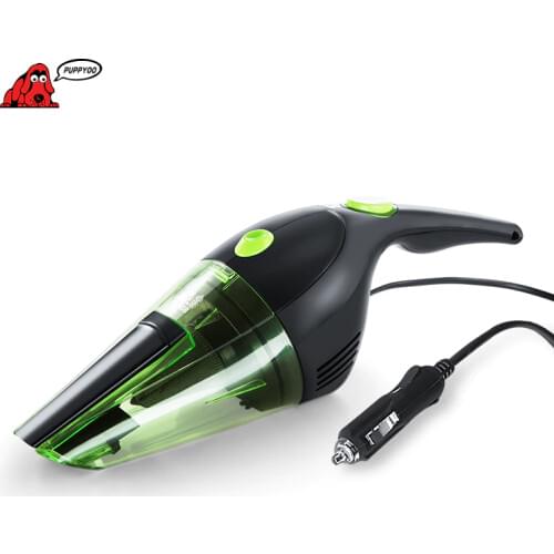PUPPYOO Powerful Portable Connect wih Car Mini Handheld Vacuum Cleaner Light Dust Collector DC 12V 120W Green Catcher D-708