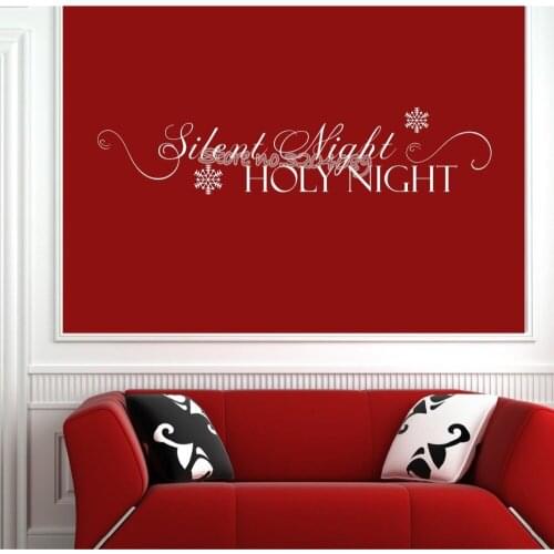 Silent Night Holy Night Wall Sticker Christmas Holiday decoration Wall decal Sofa background living room wallpaper mural EA746