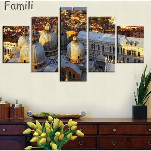5Pcs/set Tuscany Italy Meadows flowers nature landscape living room home wall modern art posters prints,canvas pain