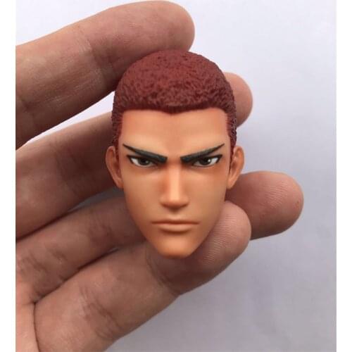 In Stock For Sale 1/6th Cartoon Figures Basketball Yingmu Power Forward Male Head Sculpture For Usual 12inch Doll Action Figures