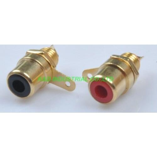 10pcs RCA Terminal Jack Female Chassis Connector Gold Plate for Guitar Amplifier