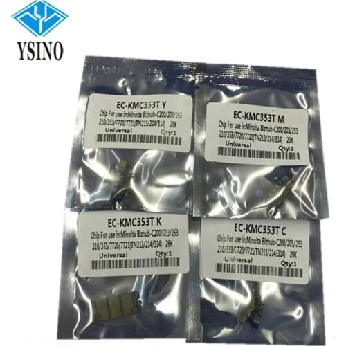 2Sets Bizhub C353 C200 C253 Toner Cartridge Chip for Konica Minolta Bizhub C200 C210 C203 TN-213 TN-214 TN-314 TN213 TN214 TN314