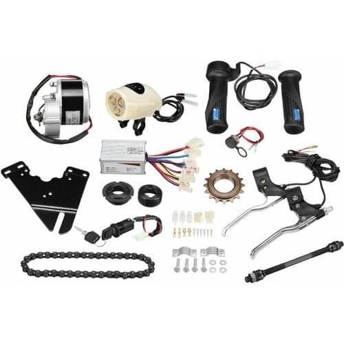 22-28'' Electric Bike Conversion Kit Refit 24V 250W Single Speed Flywheel Bike Tools Kits - Motor Controller Chain Connector