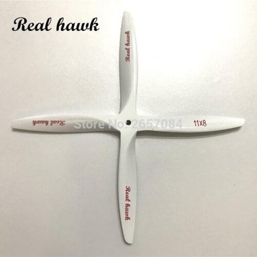 4 Blade 13x6/13x8 CCW or CW White Wooden Propeller High Quality For Scale RC Gas Airplane Model
