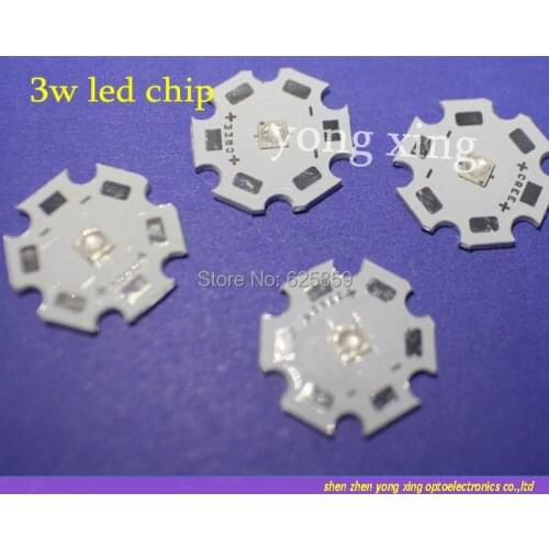 50pcs/lot 3W 3535 395-400nm UV Hight power led chip with 20mm Star
