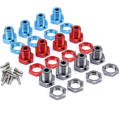 Ejes de rueda de aluminio, reemplazo de tuercas hexagonales de 5353X 17mm para Traxxas 1/10 e-revo e-maxx Revo 3,3 Slayer Pro 4x