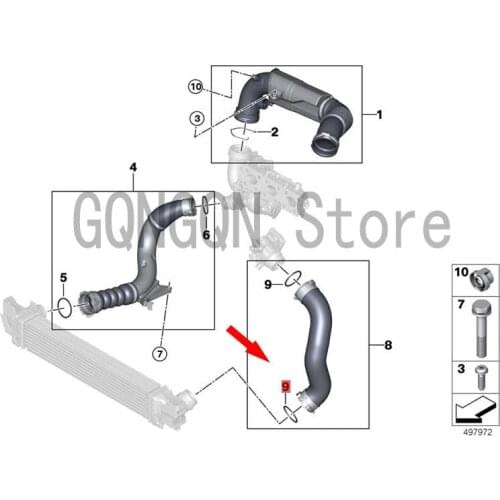 CAR molded seal bm wE83 LCI X3 3.0SD E60 LCI 535D E92 320D Engine turbocharger gasket Turbine gasket Intake manifold gasket
