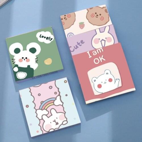 Cute Animal Memo Pad Cartoon Office Notebook Message Memo Can Tear The Message Paper Stationery Sticky Notes Planner Stickers