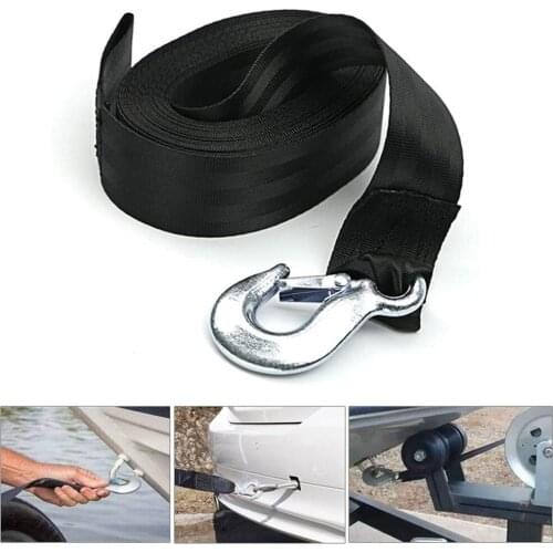 6m 8800LBs Tow Rope Trailer Belt Relief Winch Manual Webbing Transportation Failure Rescue Maintenance String For ATV Off-Road