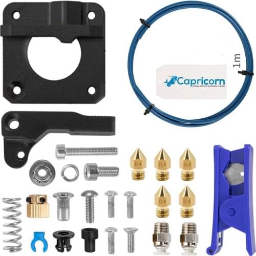 Capricorn Bowden PTFE Tubing XS Series 1M Tube, Ferrous Metal Extruder Frame,Pipe Cutter,0.4mm nozzle. for Ender 3/3 Pro/5/CR10