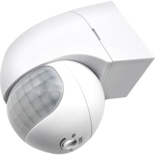 New 1Pcs Motion Sensor 110v~230v Motion Detector Automatic 180 Degree Switch Light Outdoor Infrared Sensor Timer PIR Rotati C8A7