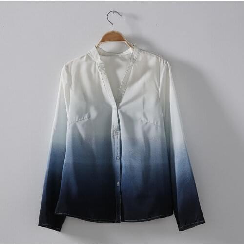 Elegant Women Ladies V-Neck Blouse Chiffon Shirt Long Sleeve Button Down Casual Tops Blouse Casual Clothes