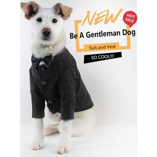 French Bulldog Wedding Suits Vest Pet Dog Clothes for Small Dogs Clothing Pug Party Outfit Dog Accessories Puppy Costume XS-2XL