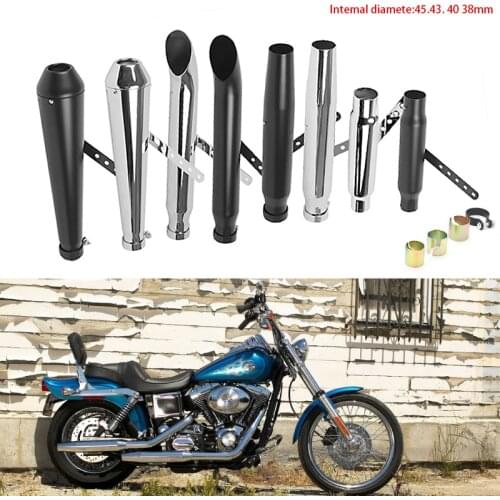 DERI Motorcycle Muffler antiqued vintage exhaust pipe Metal escapamento para moto Universal for M800 1200 CUSTOM XL883 motorbike