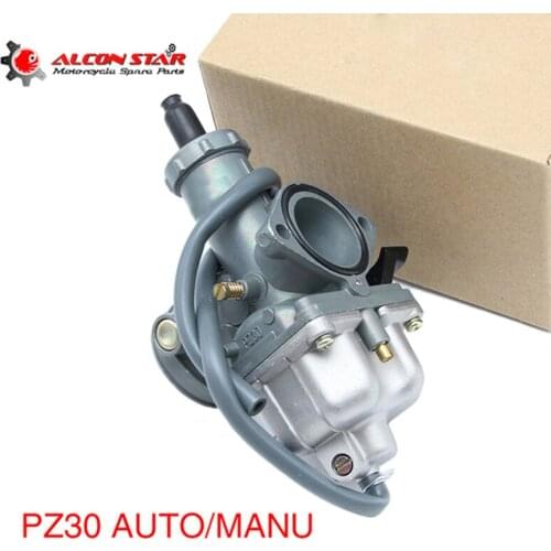 Alconstar Keihin Motorcycle PZ30 30mm Carburetor Auto Manu Carburador For 200cc CG200 Karting Single-cylinder Riding Type