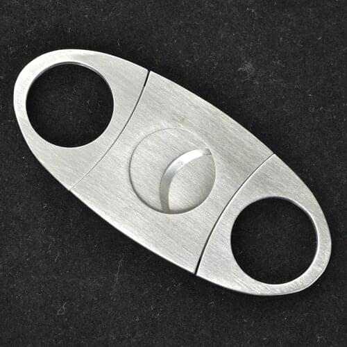1 Pc Silver Stainless Steel Pocket Cigar Cutter Double Blades Scissors Shears Cuban Smoking Guillotine Tools Charutos Accessoris