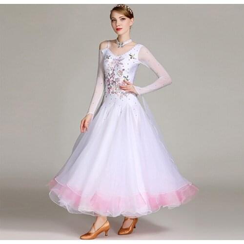 Modern Dance Costume Women Lady Adult Waltzing Tango Ballroom Dance Competition Costume Dress Evening Party Dress