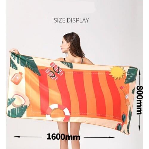 Hello Summer Beach Towel Sand Free Travel Towel Swimming Towel For Sauna Lightweight Dense Excellent Bath Sheet