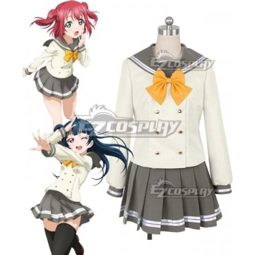 Love Live! Sunshine!! Aqours Ruby Kurosawa Tsushima Yoshiko School Uniform Cosplay Costume E001