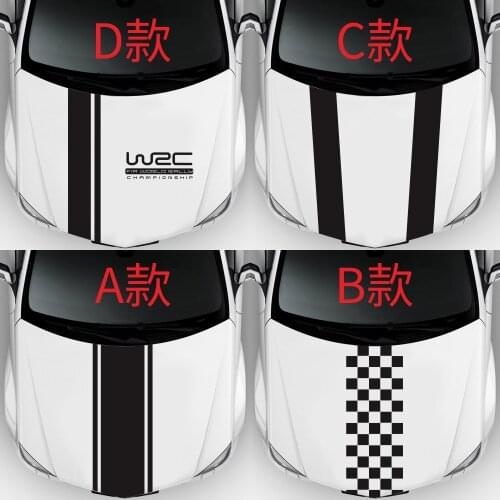Chunmu Customization WRC Stripe Car Covers Vinyl Racing Sports Decal Head Car Sticker for Ford focus Cruze Renault Accessories