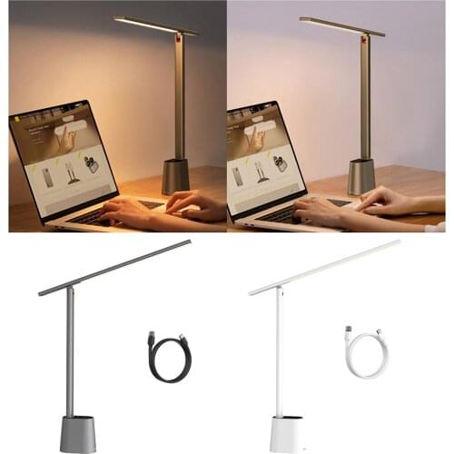 USB Charging Desk Lamp LED Eye Protection Dimmable Reading Light Student Study Night Light Folding Table Lamp for Bedroom Office