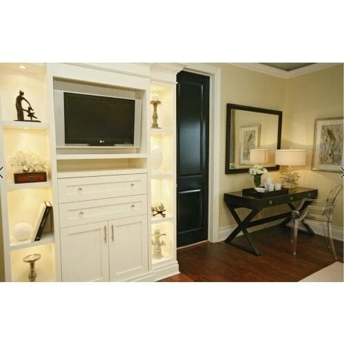 2017 new style two-panel square profiles highly durable solid wood door paint grade interior wood door entry doors ID1606026