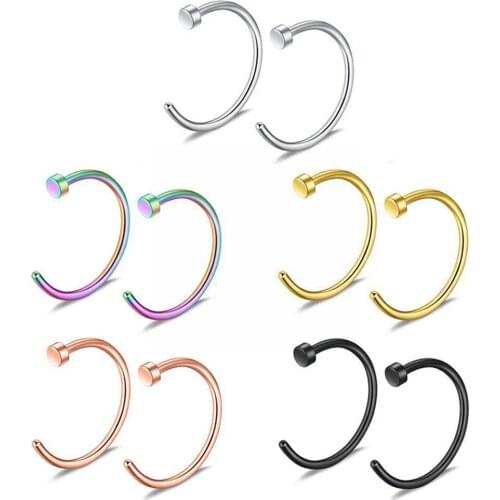 New Fashion Steel Nose Ring C-shaped Nose Nail Piercing Jewelry Steel Nose Gift Ring Jewelry Best Fashion Titanium R4N7