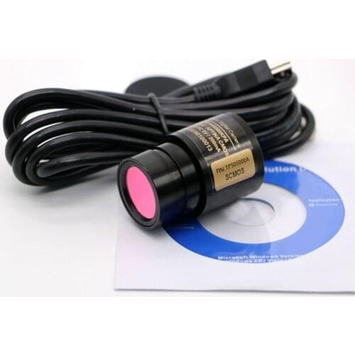 Win10 5MP Industrial Electronic Eyepiece Video Camera Digital Eyepiece with Ring Adapter for Biological Stereo Microscope