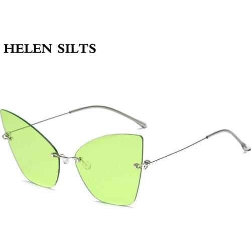Rimless Car Eye Sunglasses Women Fashion Metal Frame Sun Glasses Men Punk Eyeglasses Retro Shades Unisex Eyewear UV400 H182