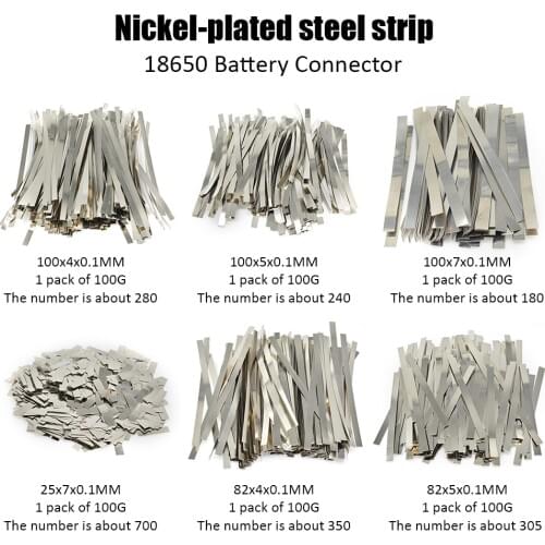 1Pack Nickel Plated Steel Strip Nickel Plate Strap Strip Sheets for 18650 Battery Spot Welding Machine Welder /Spot Welder
