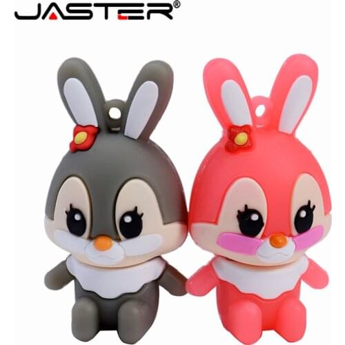JASTER Cartoon Rabbit USB Flash Drive 4GB 8GB 16GB 32GB 64GB usb Memory Card usb Flash Memory Stick Pendrive Thumb Drive Disk