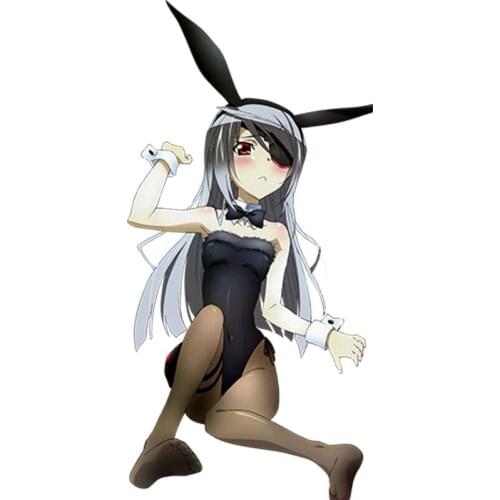 Personality Sexy Bunny Girl Anime Infinite Stratos Vinyl Car Sticker Wrap Sexy Beauty Laura Bodewig Car Decal Sticker Waterproof