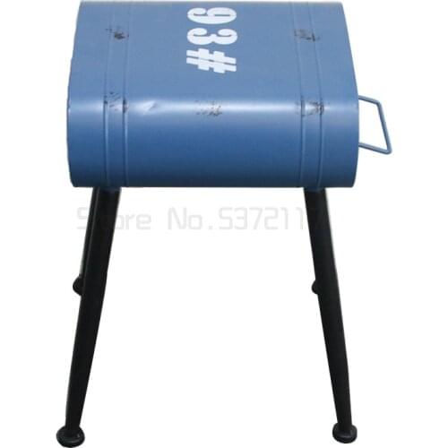 Vintage Loft Gasoline Bucket Metal Stools Restaurant Bedroom Dining Chairs Petrol Barrel Chair Industrial Decor Bar Small Stool