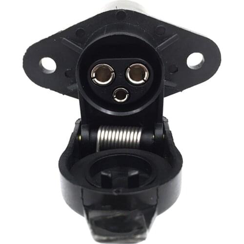 EU Trailer Adapter Limo Cable Outlet Waterproof Connector 3 Holes Plug Socket Truck Interface Socket for Trailer Truck Vehicle