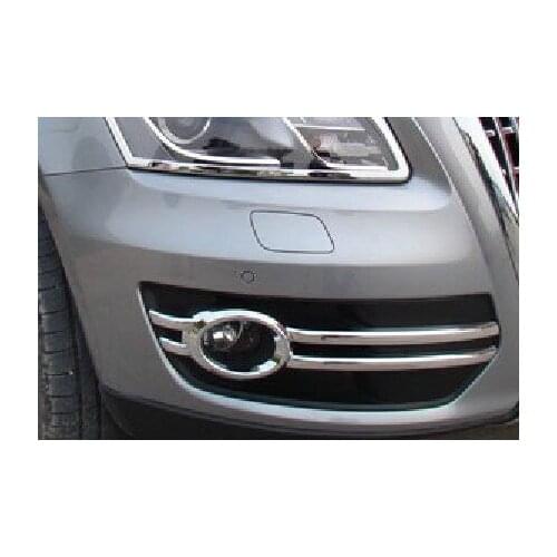 Higher star ABS chrome 2pcs car front fog lamp cover,fog light decoration trim For AUDI Q5 2010-2012