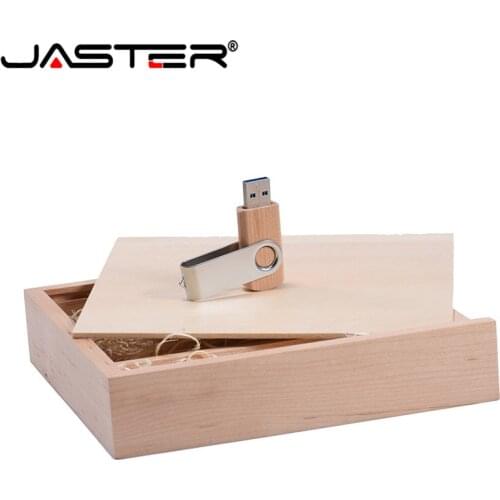 1PCS FREE LOGO walnut Photo Unique Album crystal usb+Box Memory stick Pendrive 4GB-64GB Photography Wedding Studio 170*170*35mm