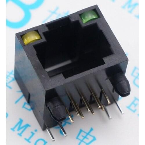 10pcs/Connectors RJ45 Socket 56 Plastic Belt lamp Socket Network socket 90 degrees 56-8P8C